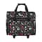 Everything Mary Black Floral Teacher Rolling Tote